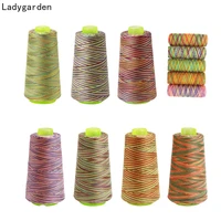embroidery sewing thread 3000yard rainbow polyester thread set strong durable hand sewing thread craft 40s2 sewing threads