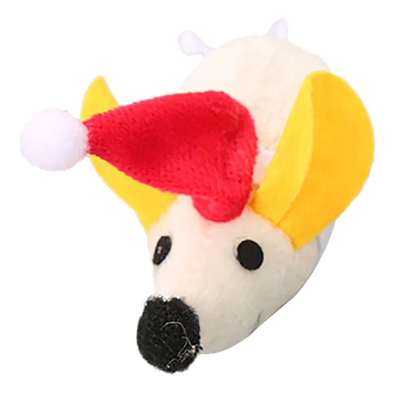

Christmas Cat Teaser Wand Santa Claus Cute Cat Teaser Toy Cat Stick + White Catnip Mouse Ears Cat Interactive Toys