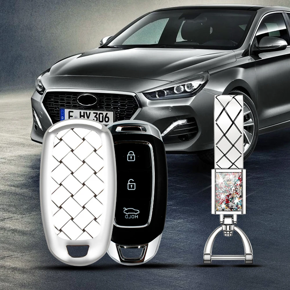Приятный на ощупь чехол для ключей автомобиля для hyundai La festa kona /Ix35 Solaris Elantra грандиозный Ig Accent Santa Fe Verna