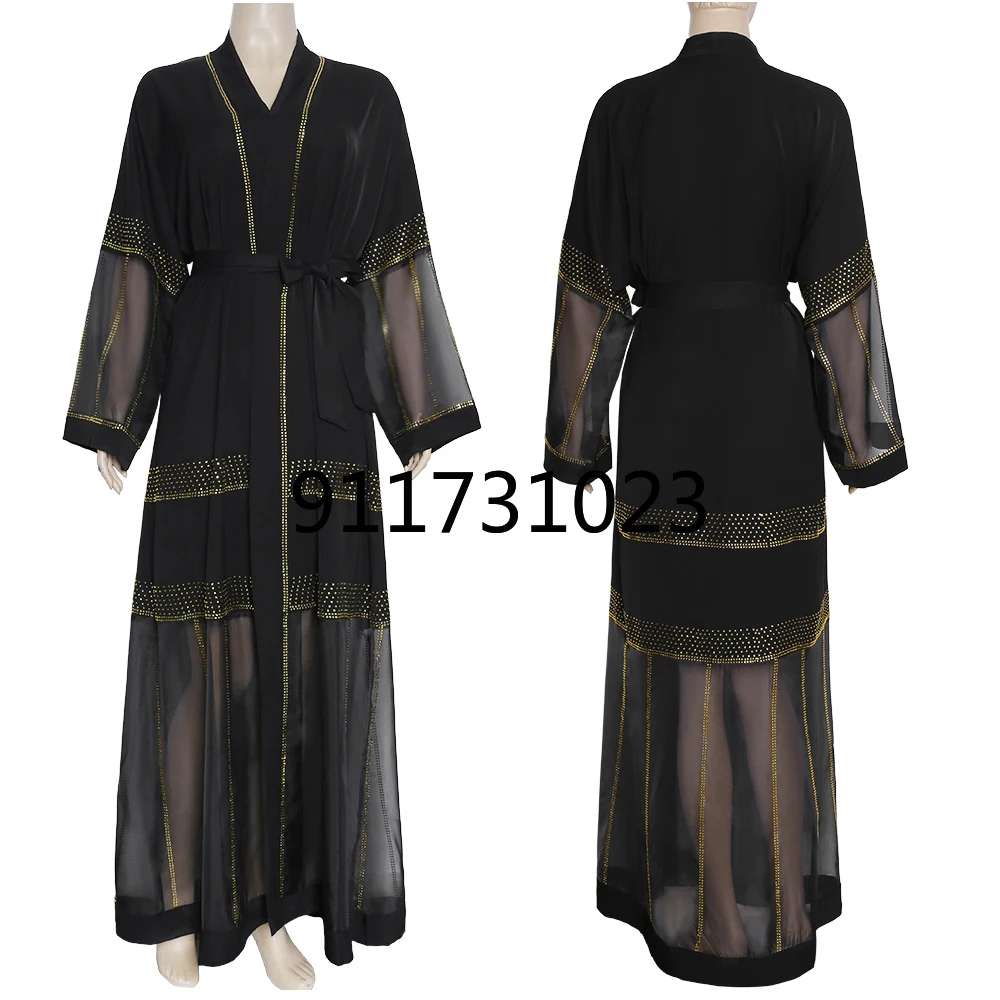 Черная абайя искусственное мусульманское хиджаб платье 2021 Caftan ужасная Арабская