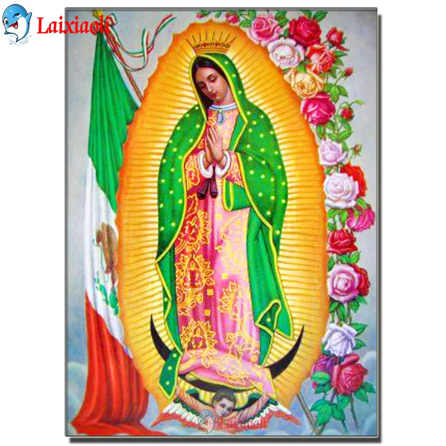 

Diamond Embroidery Mexico Guadalupe Virgin Mary DIY Diamond Painting Cross Stitch Full Square Round drill Our Lady Religion icon