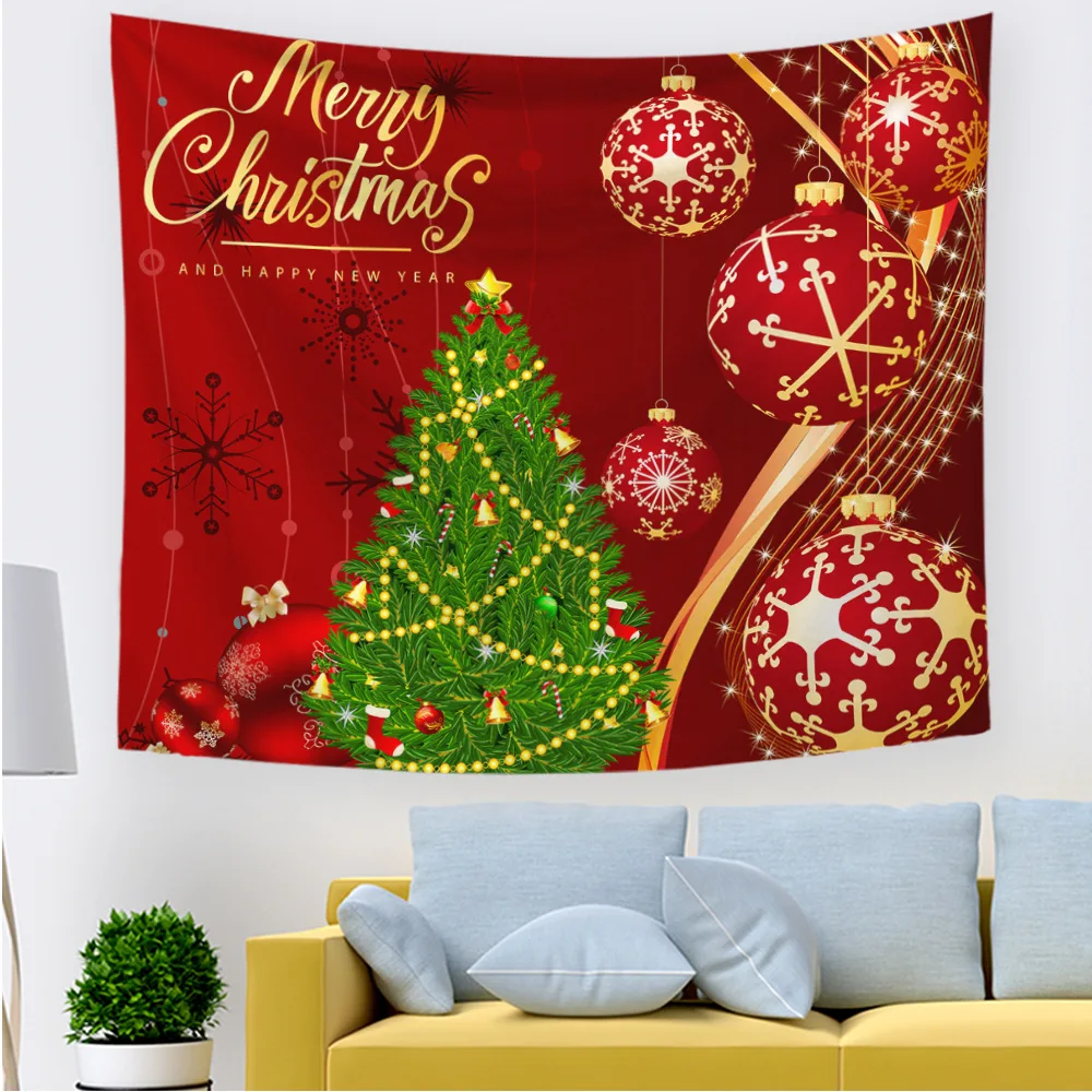 Счастливого Рождества гобелены настенная ткань с оленями коврики для йоги