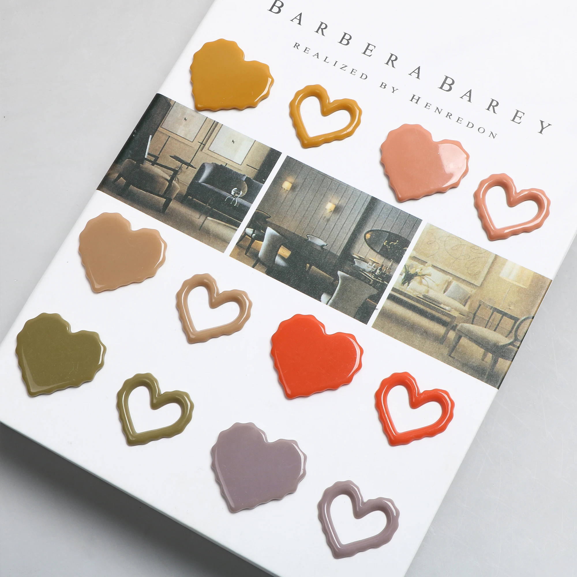 

Осень/Зима Ретро волнистые края большая персиковая любовь рамка патч Сделай Сам Искусственные серьги аксессуары для ногтей материал