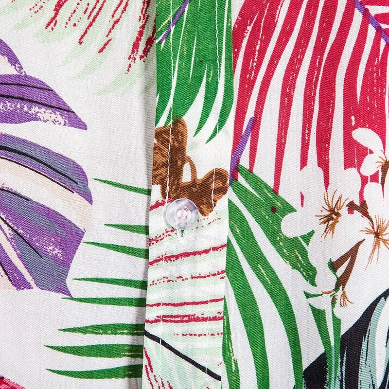 

2021 Summer Print Brand Men's Beach Shirt Hawaiian Fashion Short Sleeve Floral Loose Casual Men Shirts Plus Asian Szie M-3XL