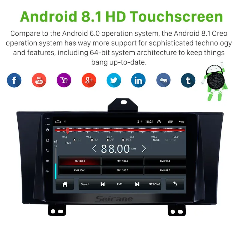 Seicane автомобиль 2Din стерео Android 8 1 Авто Радио 9 &quotgps для Honda Elysion 2012 2015 HD Navi с Bluetooth USB