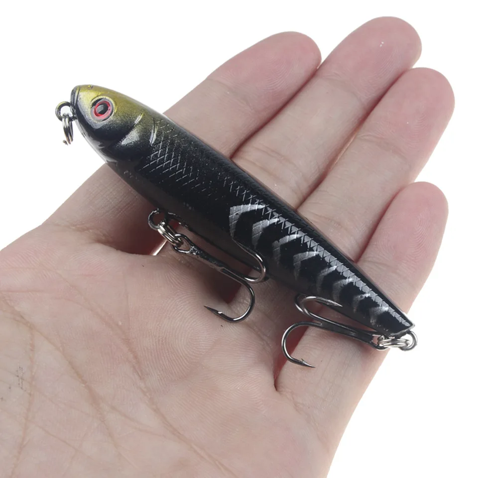1pcs Pencil Lure Fishing Bait 80mm 9.5g Artificial Hard Lures Minnow Baits Floating Topwater Surface Fishing Tackle