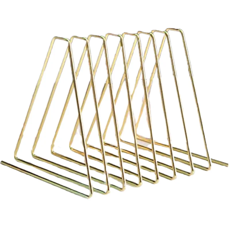 

Files Folder Stand Desktop File Organizer,Triangle Book Shelf Magazine Rack, File Sorter for Indoor Office (Gold)