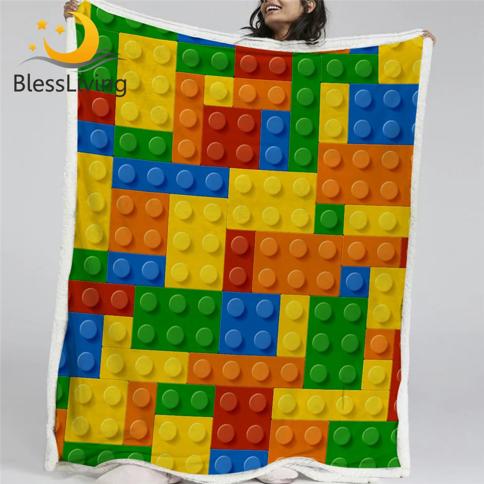Blesslive игрушка с принтом шерпа одеяло в горошек строительные блоки плюшевое