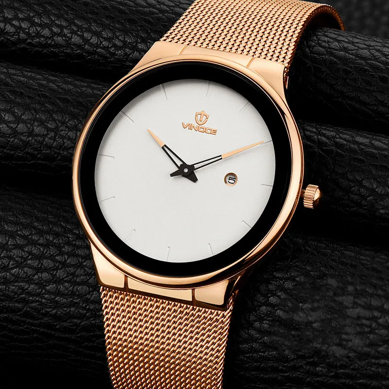 Оригинальные мужские часы VINOCE роскошные Брендовые стальные Relogio Masculino Horloges Mannen