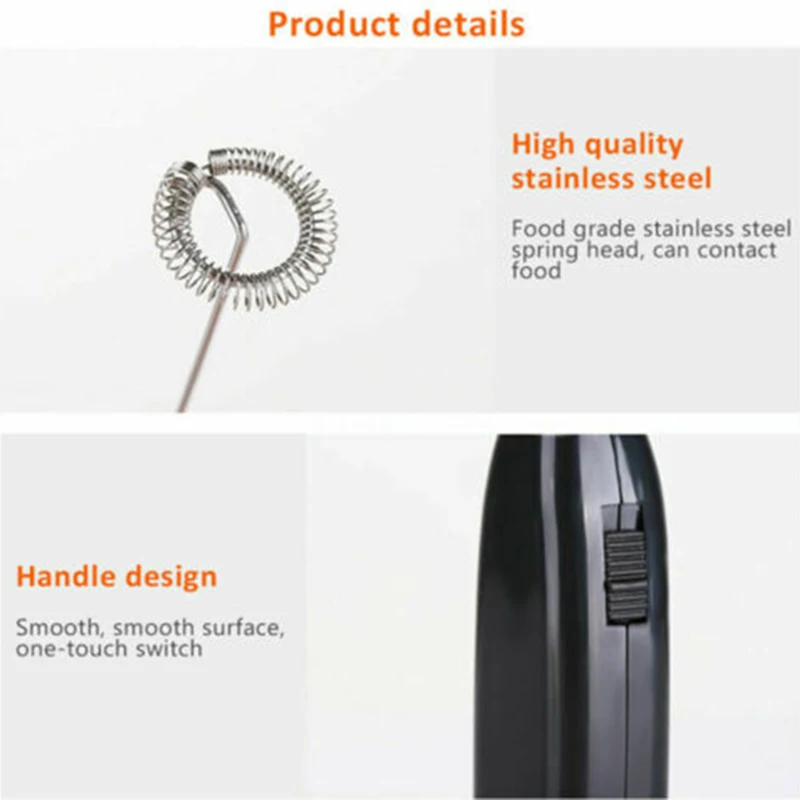 

Replacement Egg beater Pro Plastic Coffee Multi-Functional Battery Powered