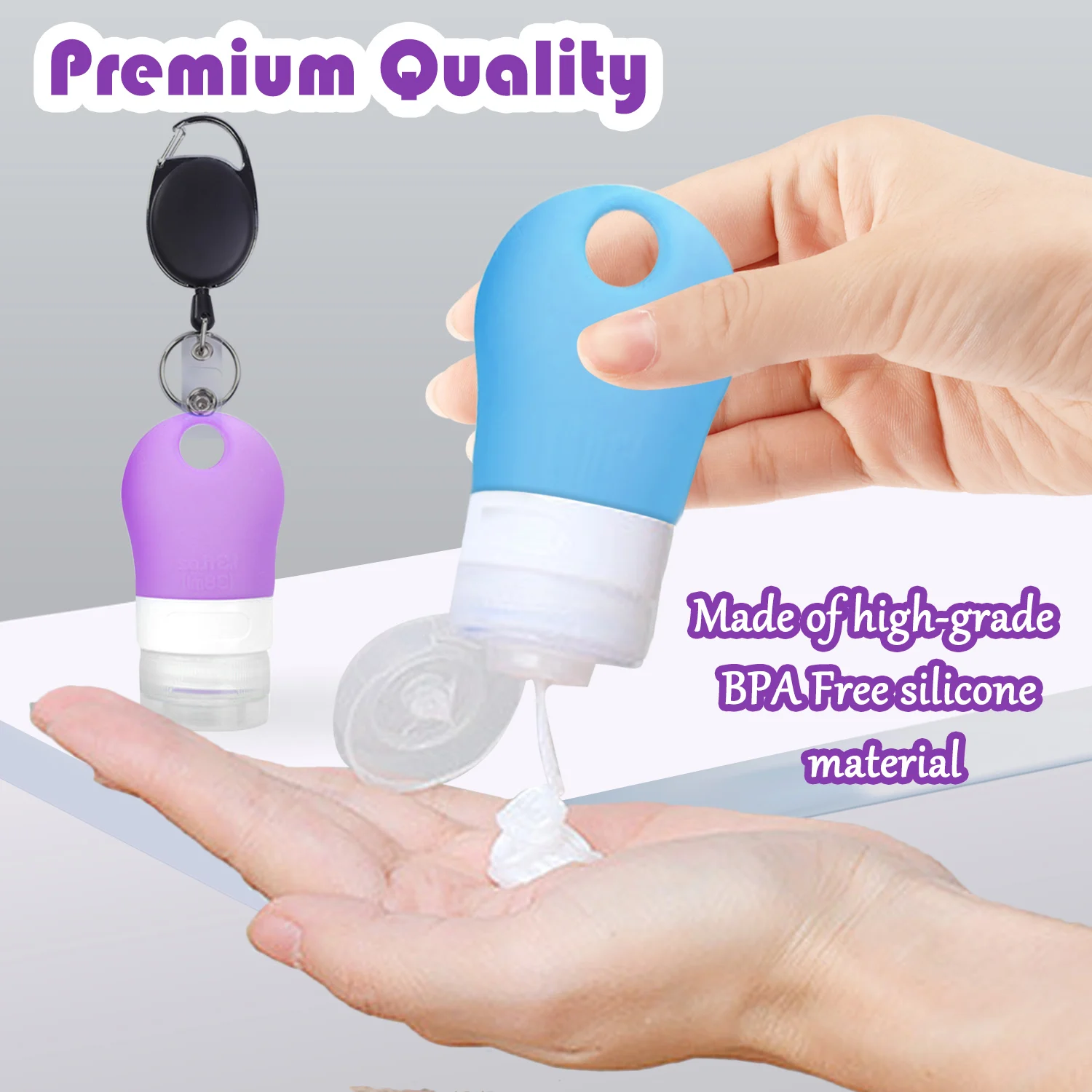 Пустая силиконовая Бутылка для путешествий 4 шт. 1 3 унции многоразовые