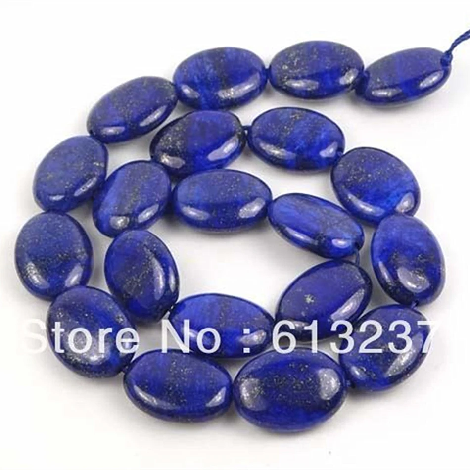 

Trendy Indigo Lapis Lazuli Natural stone 13x18mm newly Oval loose Beads diy lovely Jewelry making 15 inch MY5216