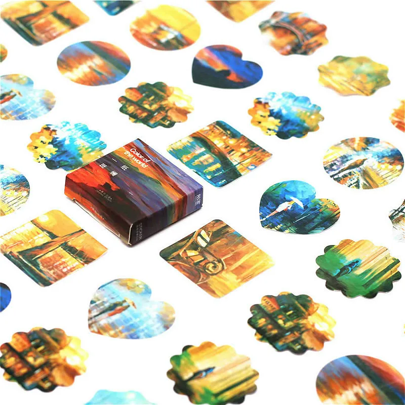 40 шт. детские наклейки на ноутбук чемодан гитару холодильник|Наклейки для