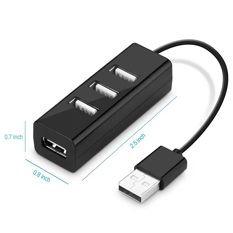 Портативный USB-разветвитель Mosible Mini usb-хаб 2 0 4 порта высокоскоростной 480 Мбит/с |