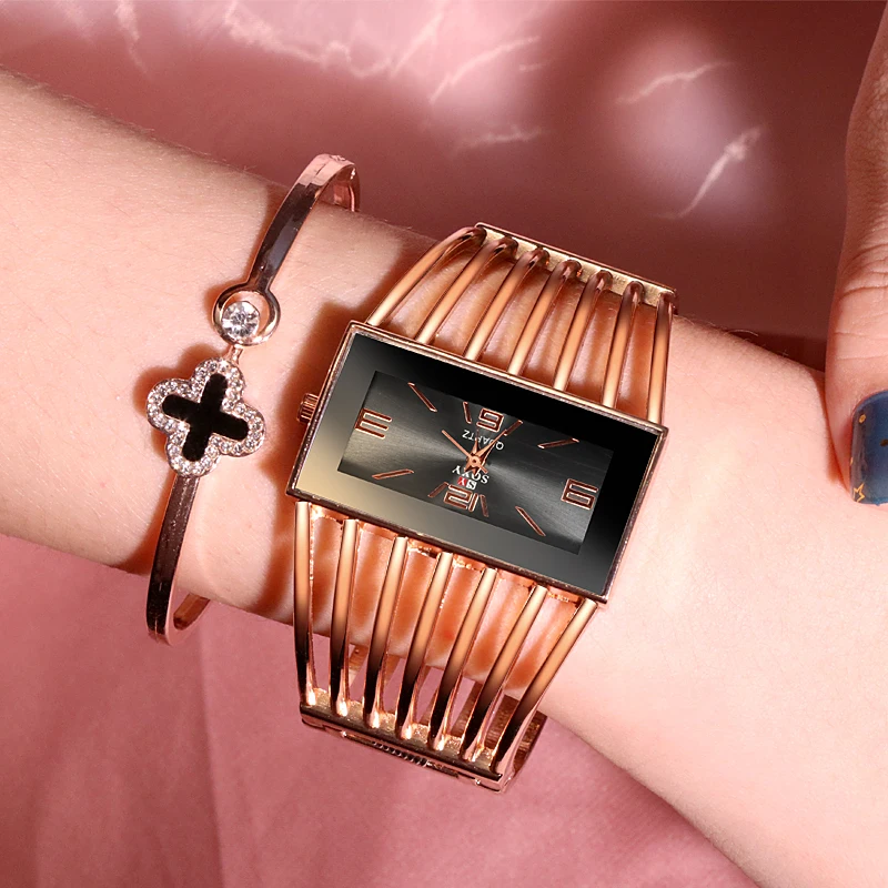SOXY reloj mujer роскошный розовое золото женский ремешок для наручных часов кварцевые