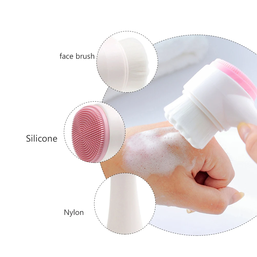 2 шт. силиконовые двусторонние щётки для чистки|Устройства чистки лица| |