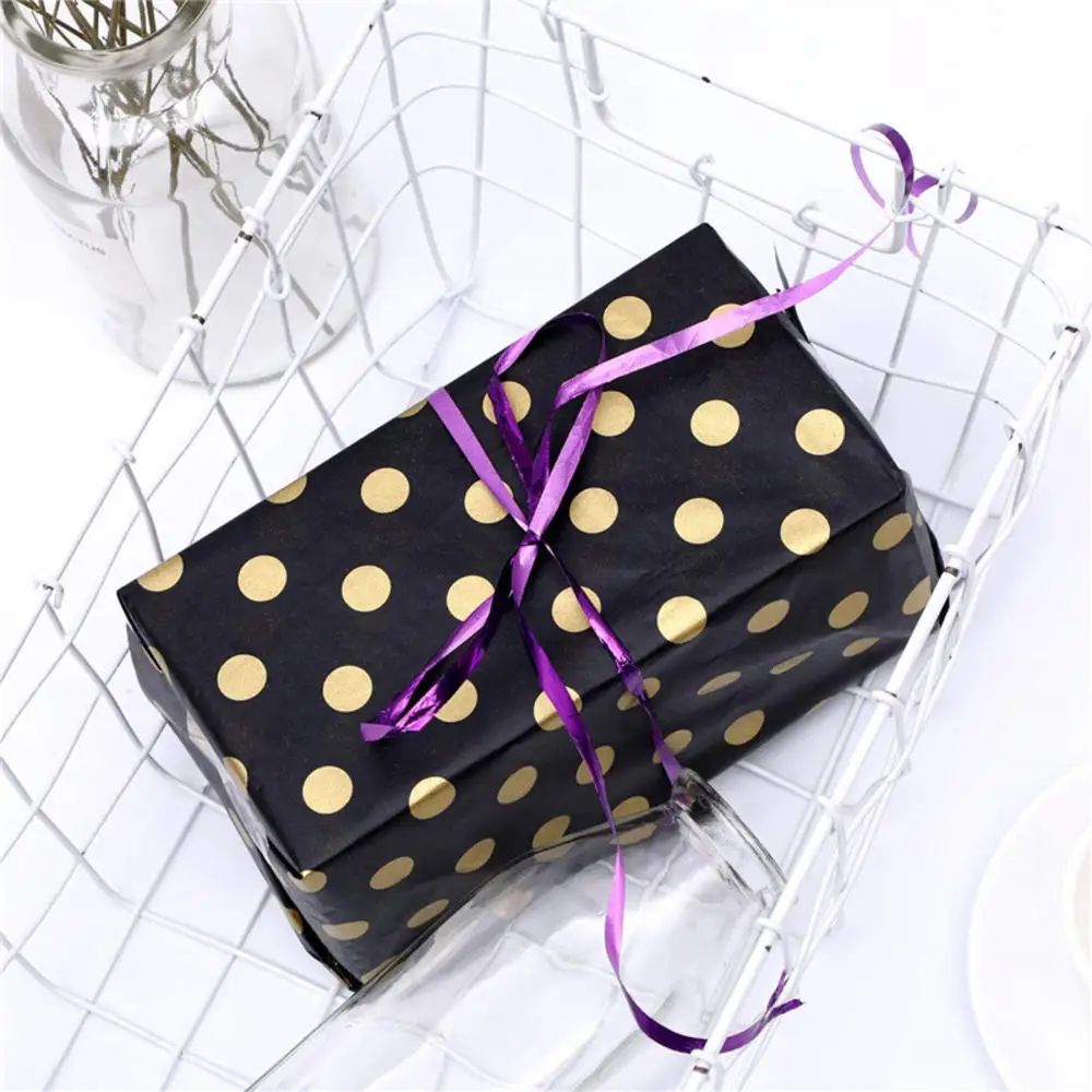 20 листов в горошек и цветочек упаковочная Бумага Водонепроницаемый подарочная