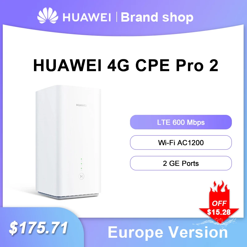 Разблокированный роутер HUAWEI 4G Wi-Fi с Sim-картой Pro 2 B628-265 LTE Cat12 до 600 Мбит/с 5G AC1200