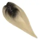 Натуральные волосы Moresoo, 2 х6 дюймов, прямые бразильские волосы, черный блонд, монополиуретан