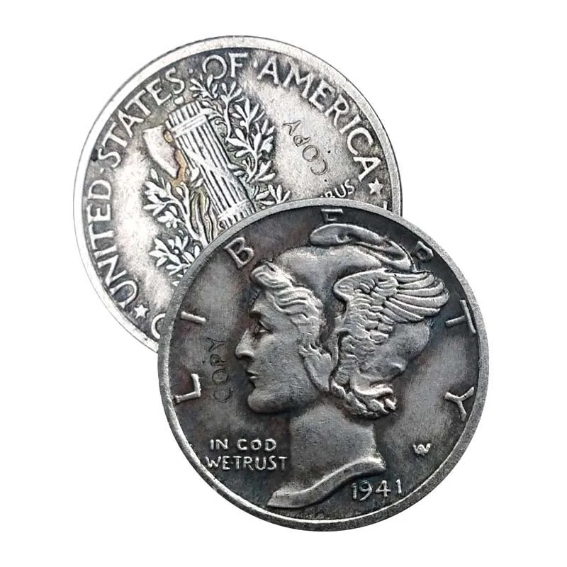 76 шт США Монета Реплика 1916-1945 ртутный столб монеты разные годы 2,5 г монеты