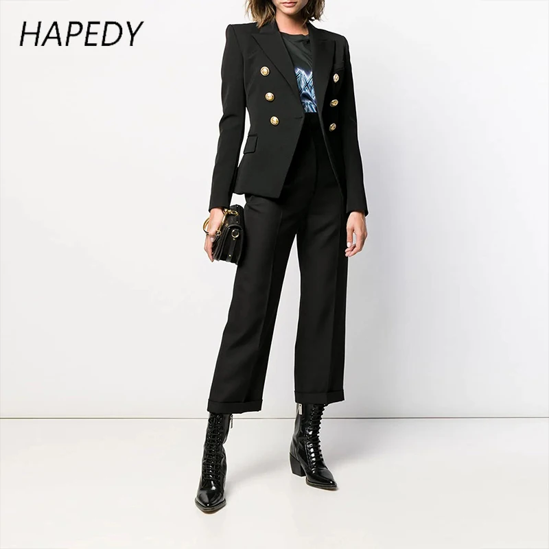 

Женский двубортный Блейзер HAPEDY, классический пиджак, 2021