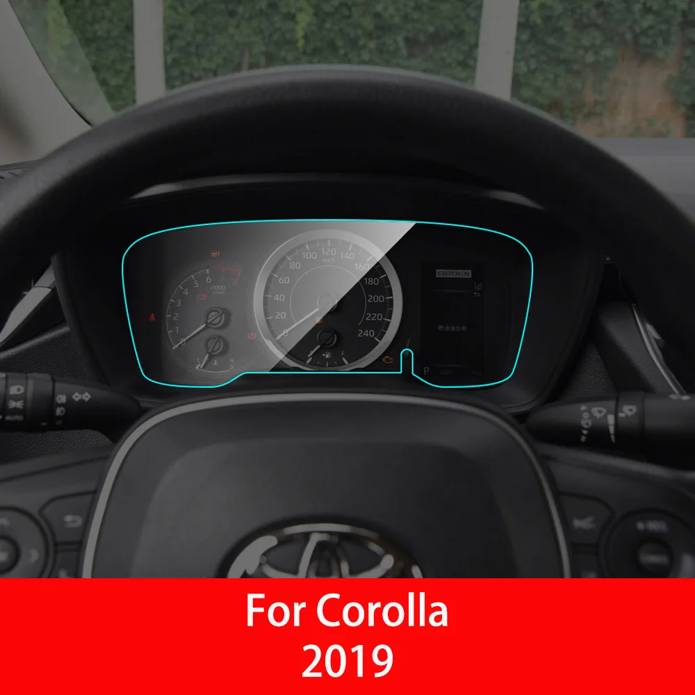 For Corolla 19 Автомобильная панель инструментов, Защитная пленка для Toyota Corolla Camry Rav4 C HR Cruiser, интерьерная защитная пленка из ТПУ, автомобильные аксессуары - Название цвета: For Corolla 19