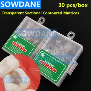 30 шт.кор. зубные прозрачные секционные Контурные матрицы, матрица из полиэстера, 30 шт. в ширину + 30 шт. в узкую