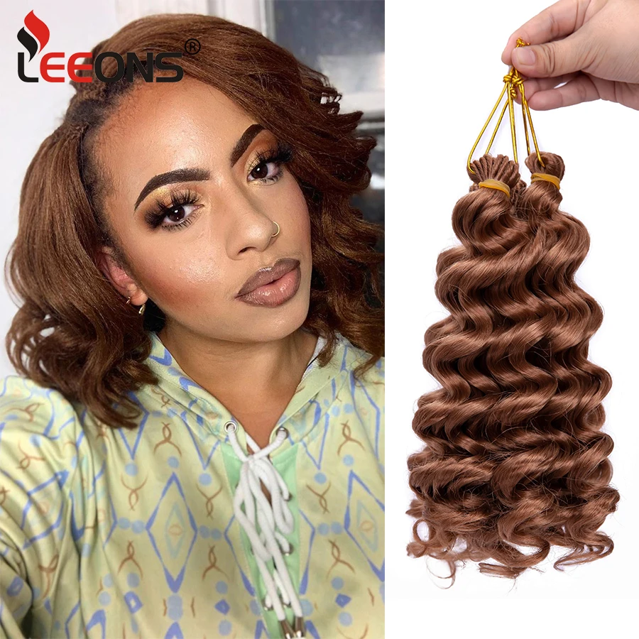 

Synthetic 9Inch Short Ocean Wave Crochet Hair Zizi Crochet Braids Hair Extensions Weaves Bundles Deep Light Weight Hook Braiding