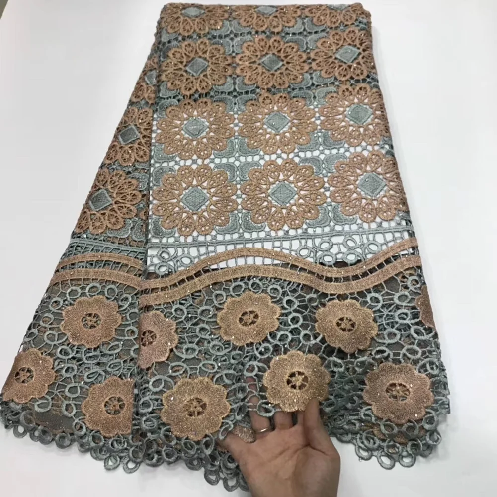 New Arrives 2020 Nigerian cord lace net mesh fabric African Stones Guipure Fabric For Evening Party Dresses | Дом и сад