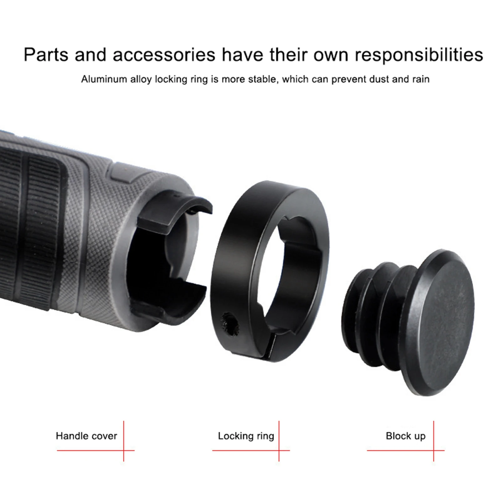 

1Pair Rubber Cycling Bicycle Grips Outdoor MTB Mountain Bike Handlebar Grips Cover Anti-slip Strong Support Grips Bike Part