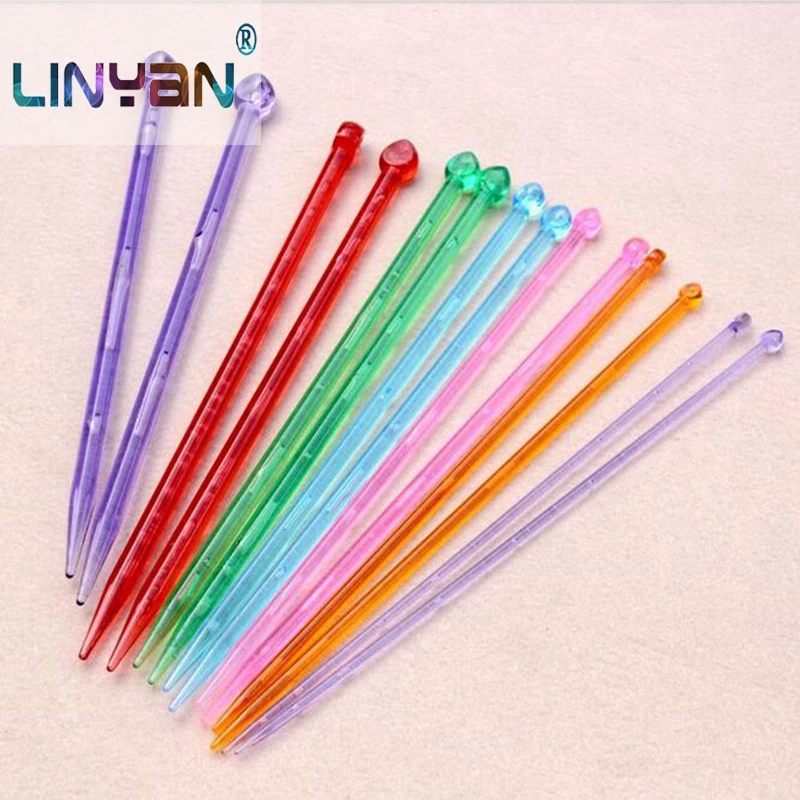 14 шт. одного конца акриловый кристалл спиц с острым носком ремешком вокруг спицы