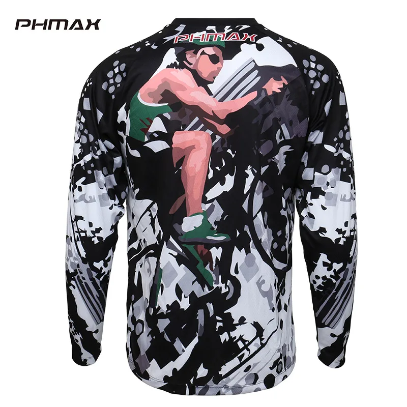 PHMAX велосипедная одежда спортивные майки дышащая быстросохнущая рубашка DH