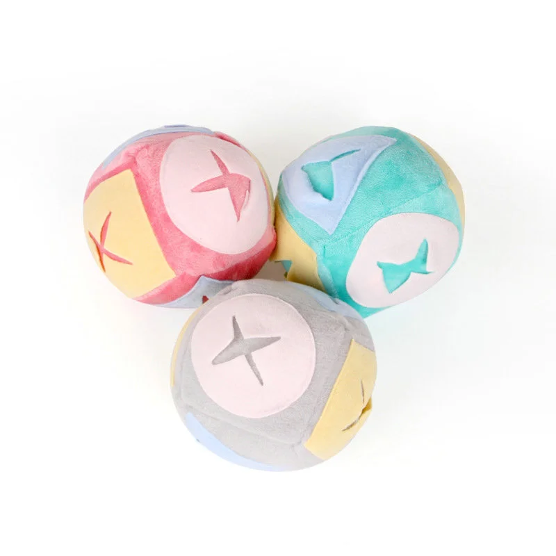 

Dog sniffs the ball instructing intelligence cat sniffs the ball relieving emotion gnawing pet toy ball