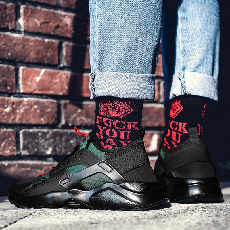 Новые модные кроссовки для мужчин противоскользящая обувь бега увеличивающая