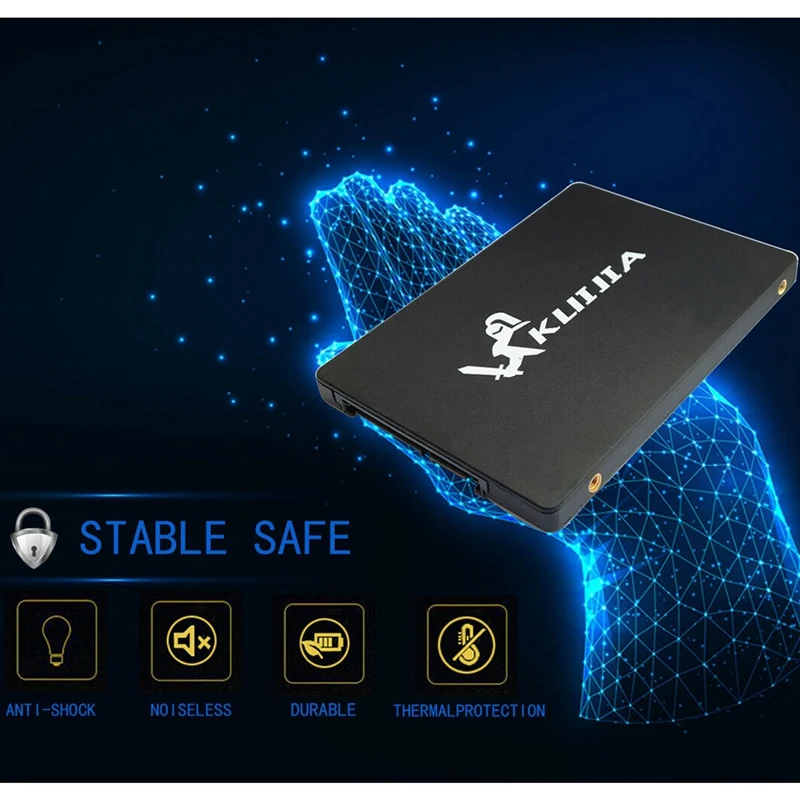 

KUI JIA HARD DISK SSD 2.5inch Solid State Drive 120GB SATA 6Gb/S Desktop Notebook Universal Silent Solid State Drive