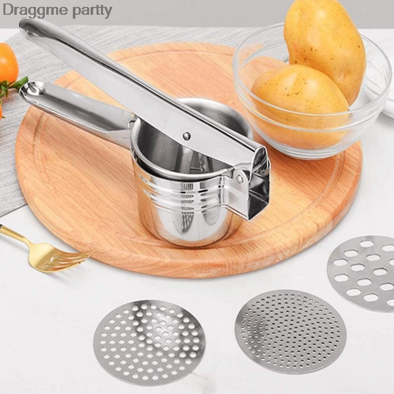 

Stainless Steel Garlic Press Crusher Kitchen Cooking Vegetables Ginger Squeezer Masher Handheld Ginger Mincer Tools