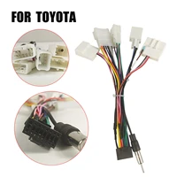 car radio wild interface power cord wiring harness adapter car stereo radio iso standard connector for toyota plug and play