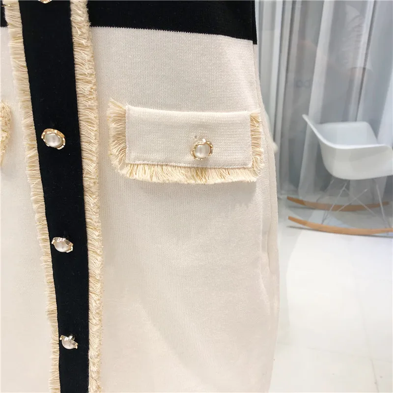 ALPHALMODA осень новое французское вязаное платье с v-образным вырезом и длинным рукавом женское приталенное модное платье с искусственным карманом