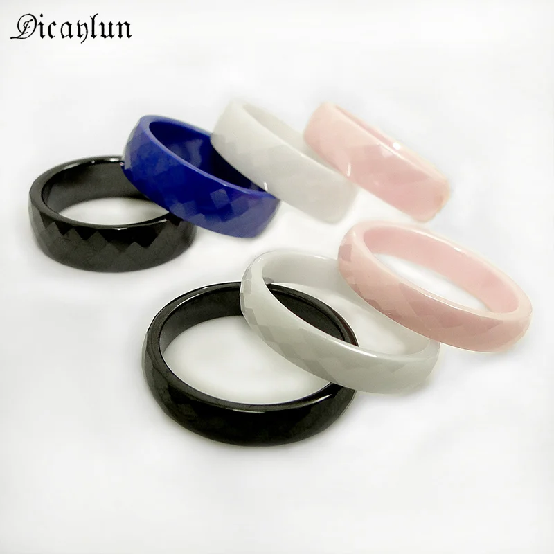 Женские керамические кольца DICAYLUN черные белые розовые синие 4 6 мм размер 7 8 9