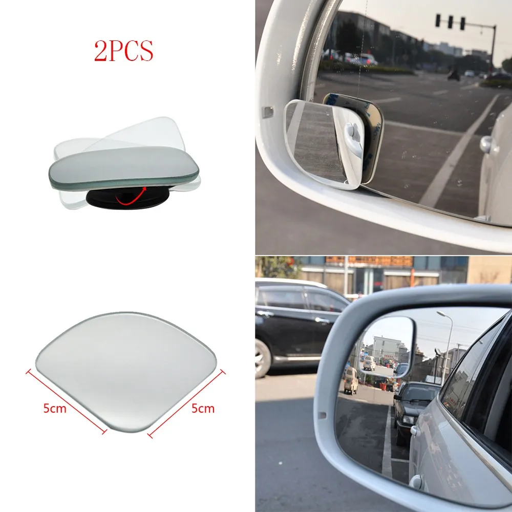 Зеркало заднего вида 2 шт. бескаркасное с углом поворота 360 градусов