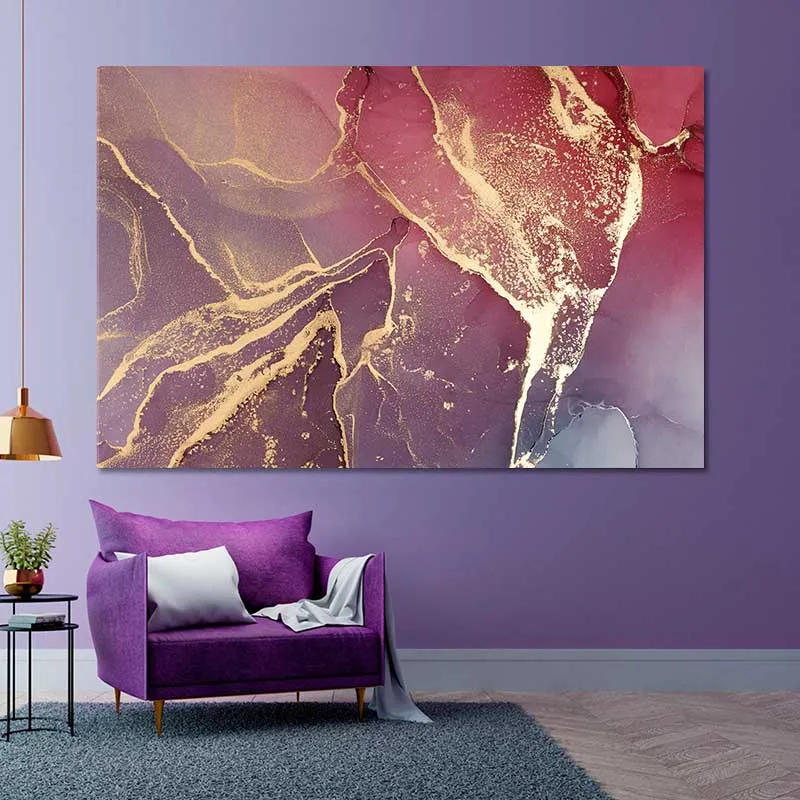 Абстрактный холст плакат Холст скандинавский минималистичный Синий Черный