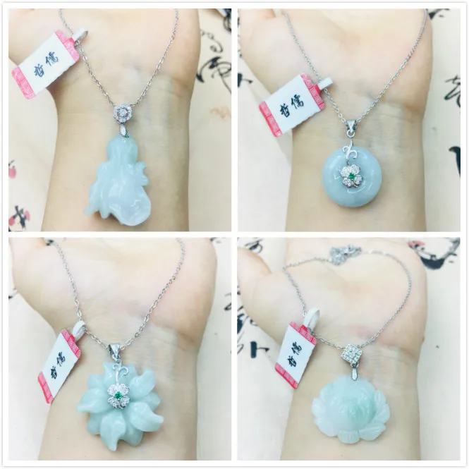 Цепочка женская из серебра 925 пробы с кулоном в виде пончика натурального