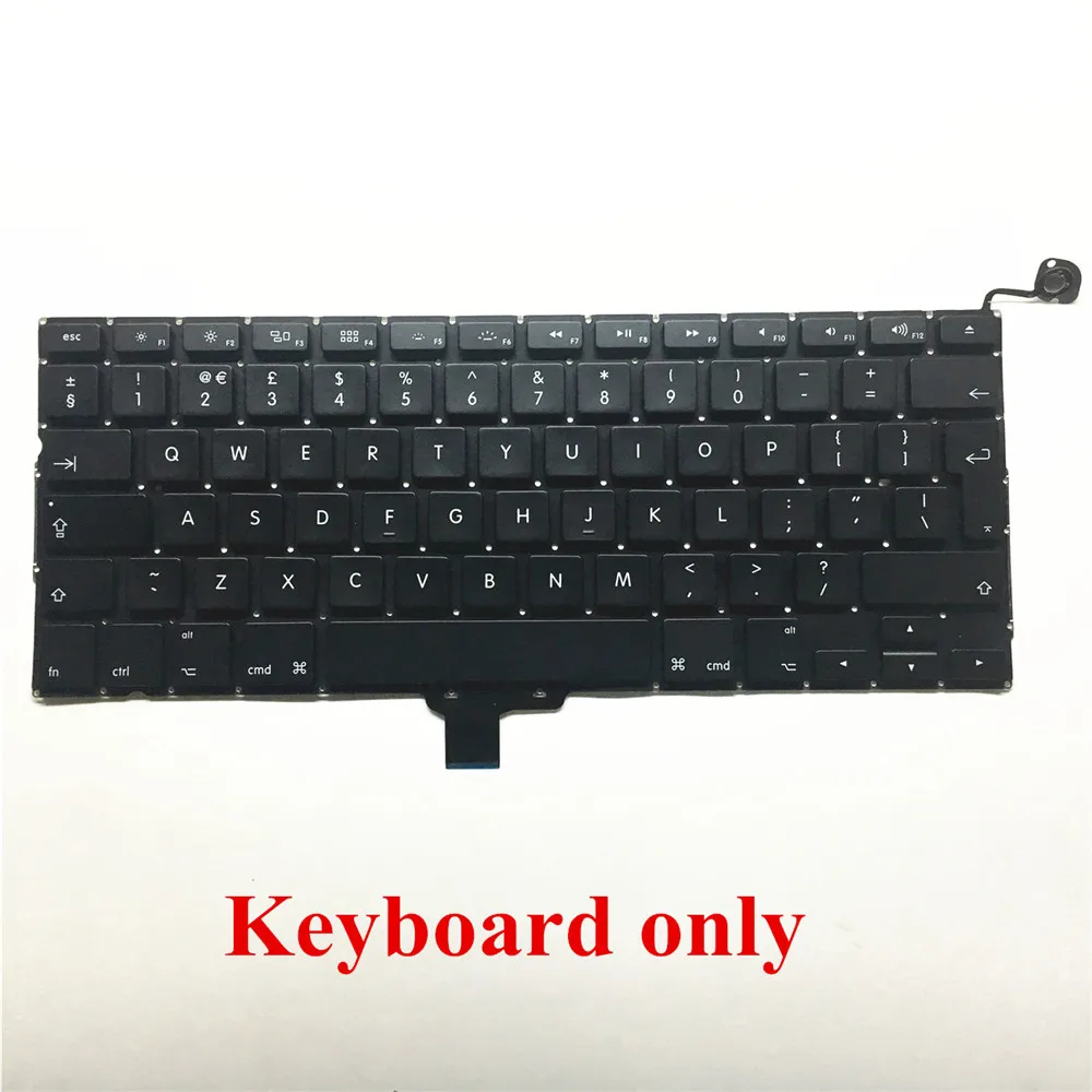 A1278 UK Клавиатура с подсветкой для Macbook Pro 1" A1278 Клавиатура ноутбука Великобритании английская модель 2009 2010 2011 2012 год