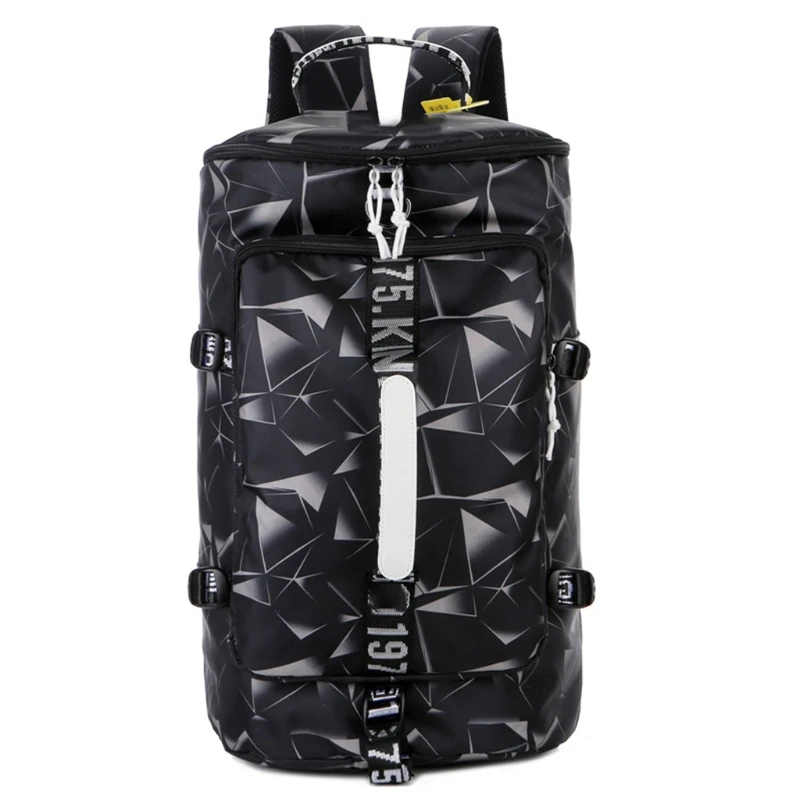 

Sports Gym Bag with Shoes Compartment, for Swim Yoga Gym Duffle Bag Backpack, Lightweight Foldable Travel Backpack D5QD