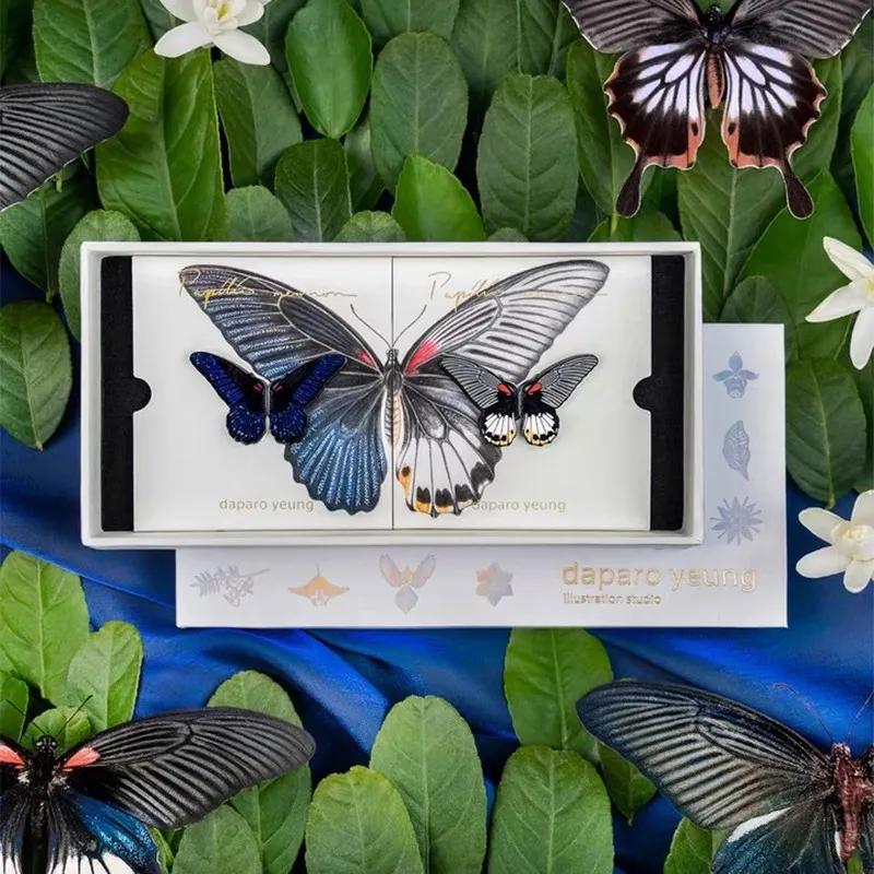 

HOSENG летний натуральный черный синий белый цвет бабочка элегантный шарф костюм Роскошные ювелирные изделия эмалированная заколка подарок д...