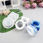 4 формы минималистский Держатели салфеток Кольца смолы комплект пресс-форм Круглый с квадратными каблуками в форме сердца с шестигранной головкой для салфеток с пряжкой смолы литейная форма комплект T84A