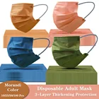 Одноразовая трехслойная маска для рта с толстыми фильтрами, 3050 шт., теплые цвета, Пыленепроницаемая модная маска для мужчин и женщин