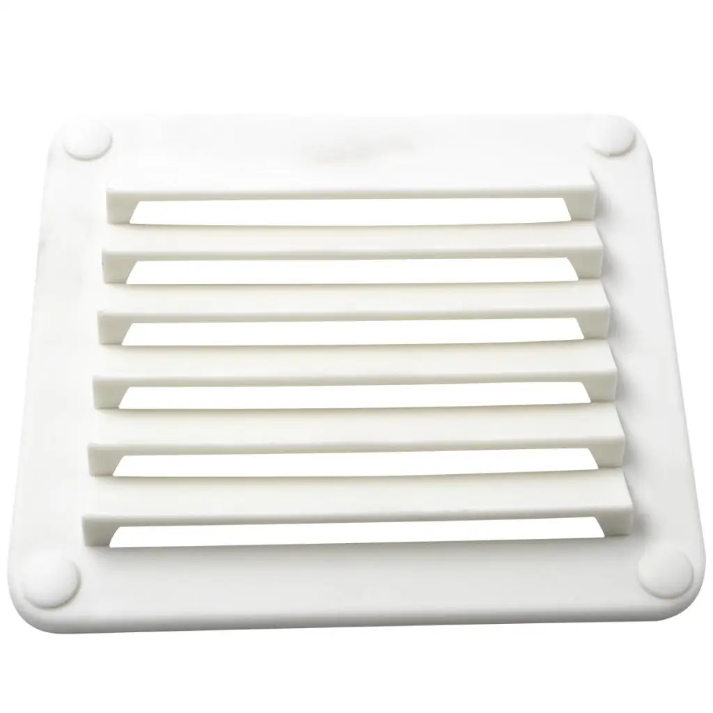 

5-1/2 x 4-7/8 inch Louvered Vents, Boat Marine Hull Air Vent Grill Cover Replacement Part for RV Caravan - Rectangular (White)