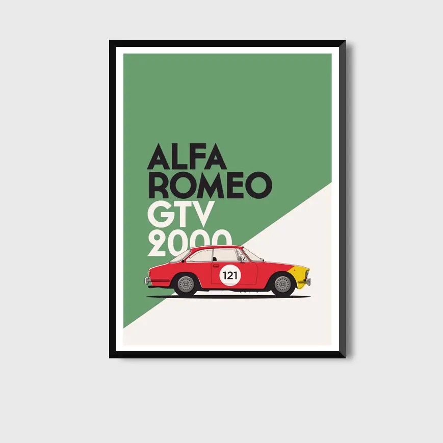 

Классический постер Alfa GTV 2000 печать на холсте