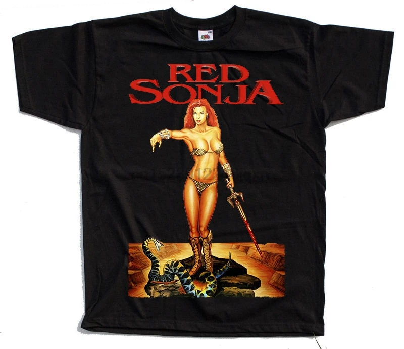 Красная Sonja V3 постер 1985 футболка черный графит темно синий желтый все размеры S до